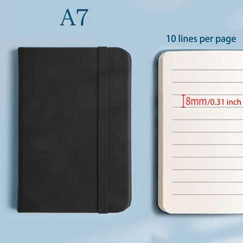 10pcs Mini Pocket Notebook A7 Small Portable Notepad for Office School Use - Green