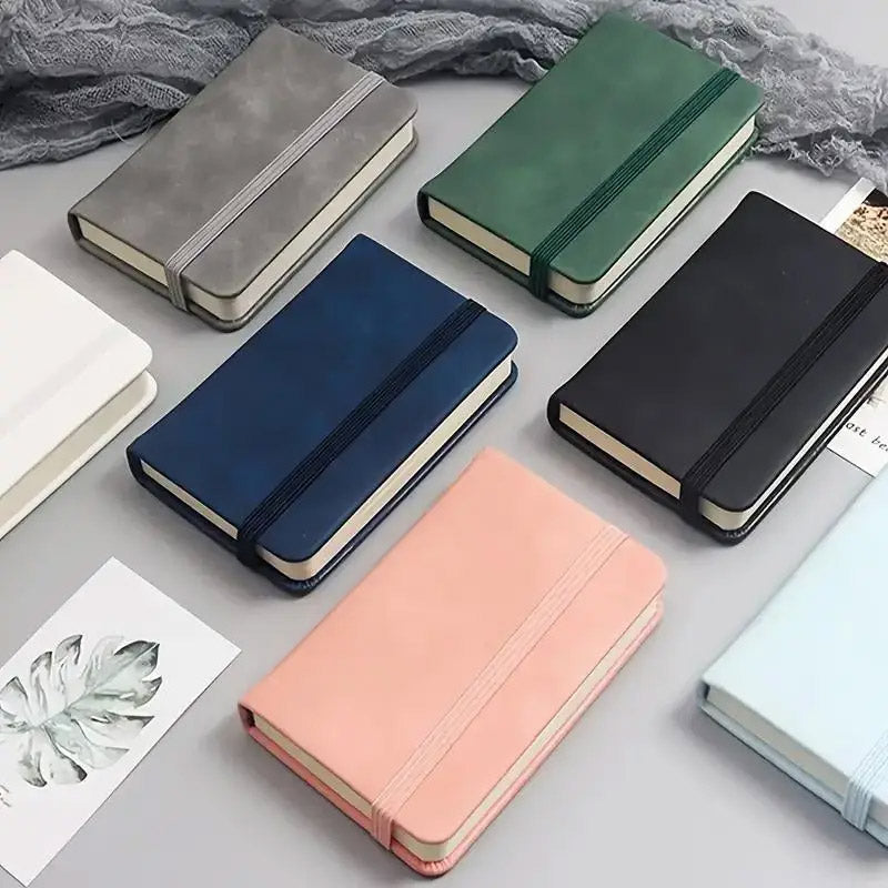 10pcs Mini Pocket Notebook A7 Small Portable Notepad for Office School Use - Grey