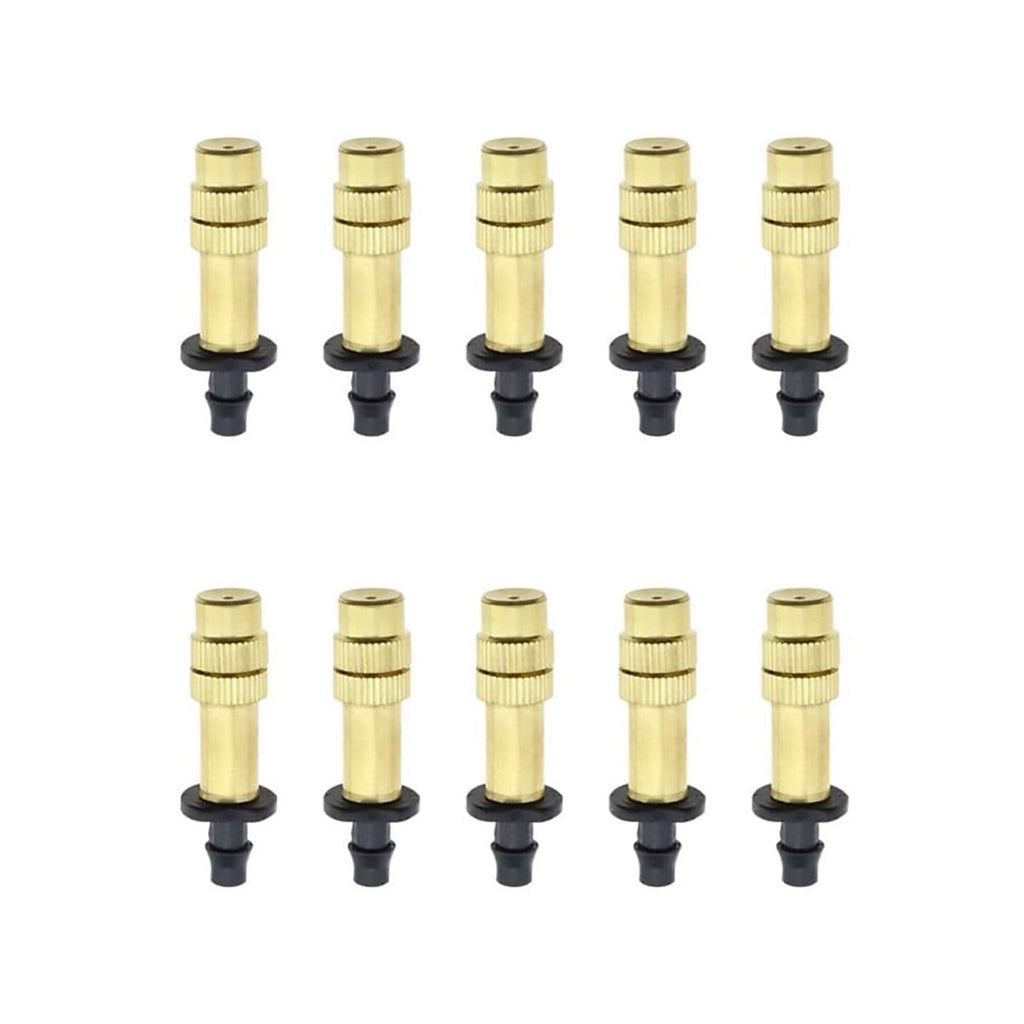 10pcs Adjustable Atomizing Copper Nozzles for Garden Watering Spraying