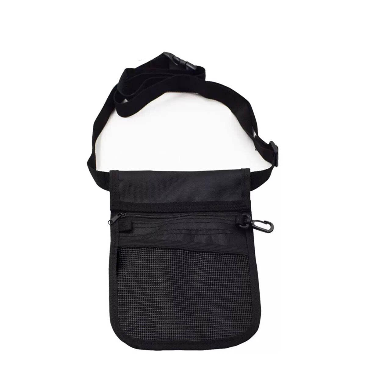 Nurse Pouch Waist Bag Medical Tool Organizer Pocket Belt with Keyring - Navy Blue