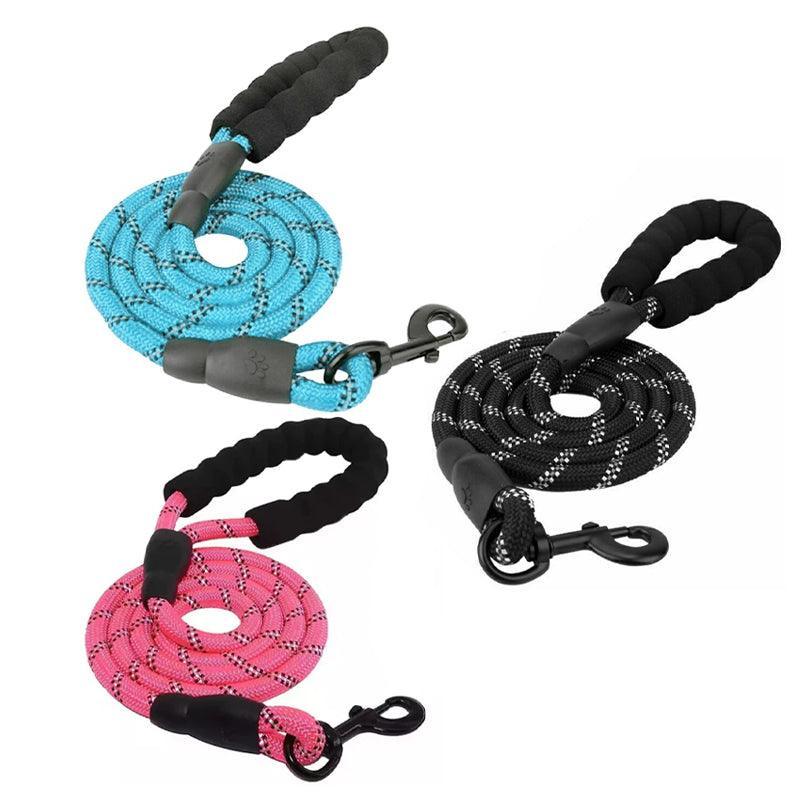 Nylon Training Dog Leash Heavy Duty Pet Products Strong Rope Recall Lead Leashes - Pink