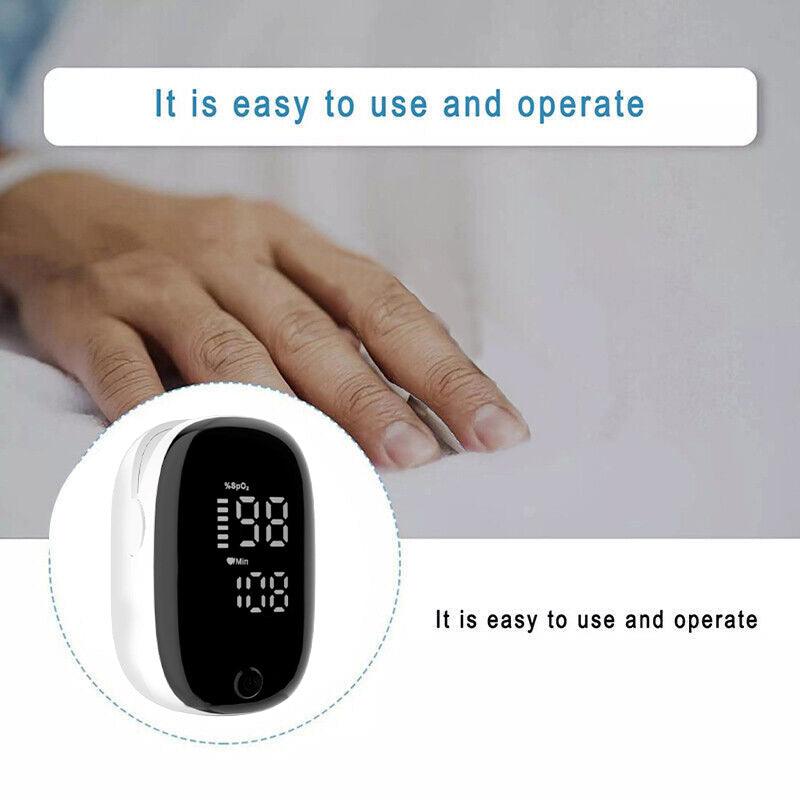 Oximeter Professional Heart Rate Finger Saturation Monitor Pulse Blood Oxygen - Oximeter+Box