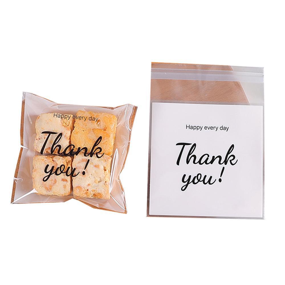 500 Pack Self Adhesive Cookie Packaging Bags Vibrant Designs OPP Material - Happy Everyday 10*10*3cm