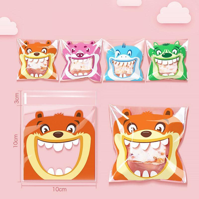500 Pack Self Adhesive Cookie Packaging Bags Vibrant Designs OPP Material - Happy Everyday 14*14*3cm