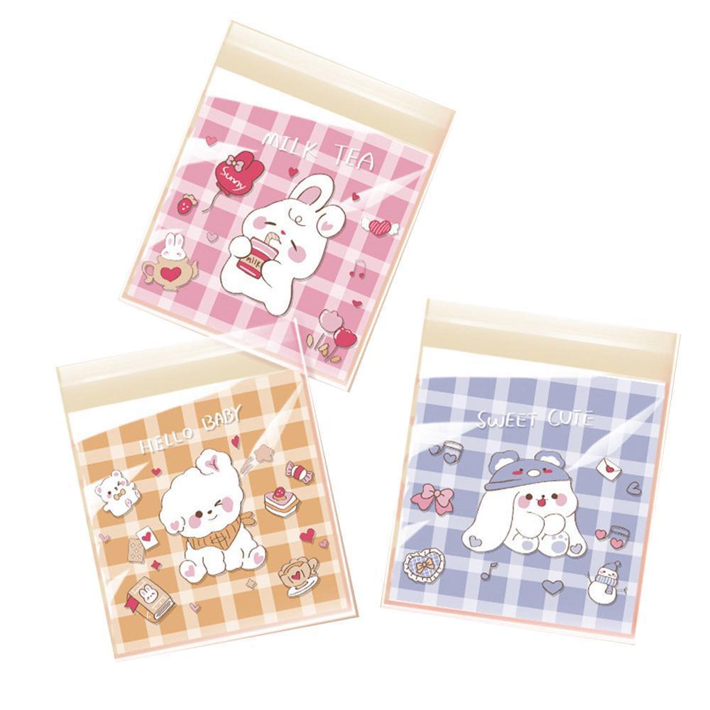 500 Pack Self Adhesive Cookie Packaging Bags Vibrant Designs OPP Material - Happy Everyday 14*14*3cm