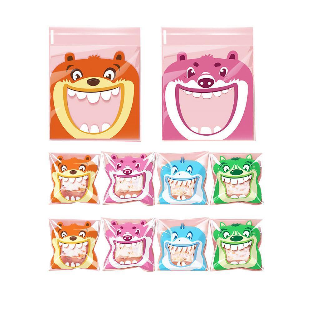 500 Pack Self Adhesive Cookie Packaging Bags Vibrant Designs OPP Material - Beer 10*10*3cm