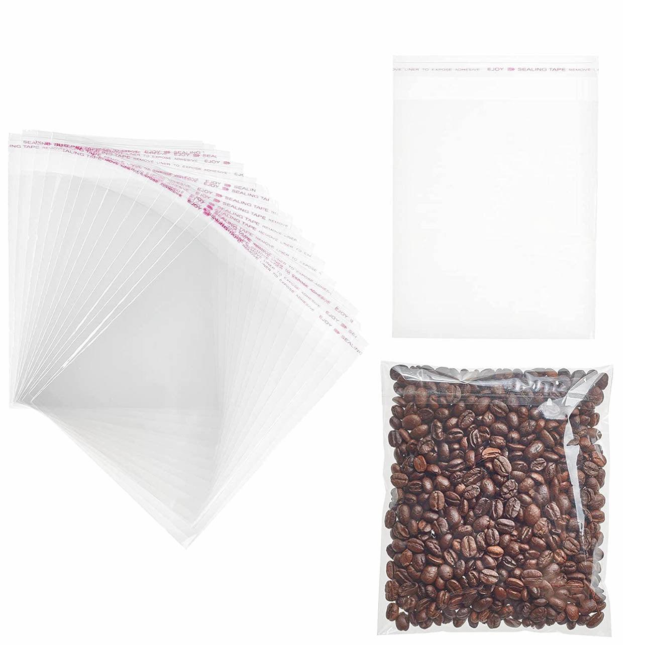 100Pcs Self-Adhesive Clear Opp Cellophane Bags with Air Hole - 9*13+3cm