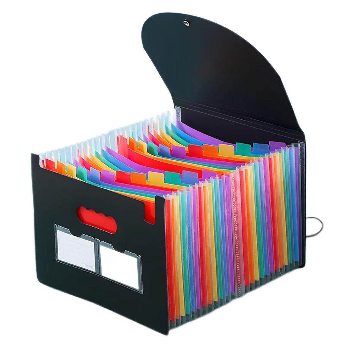 A4 Document Organiser 25 Compartments Multilayer Folder Office File Storage