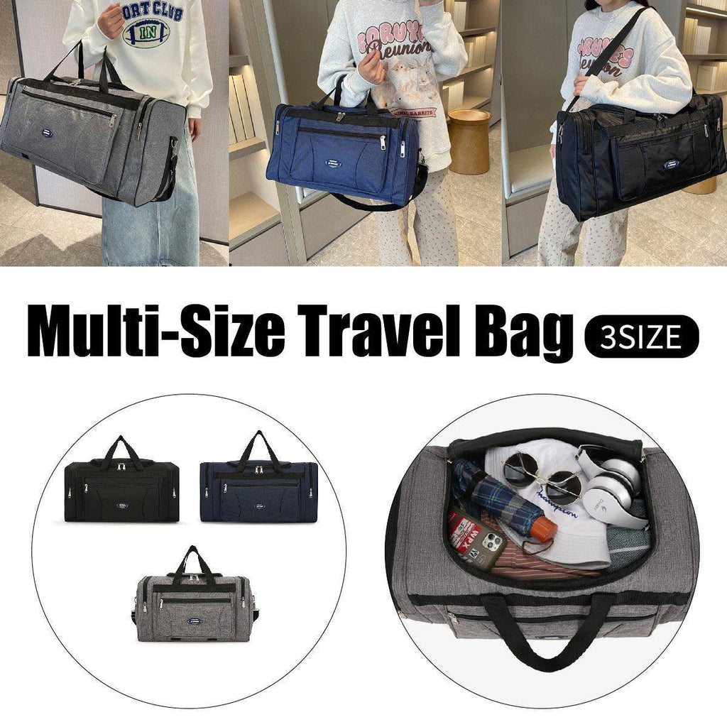 Large Capacity Waterproof Travel Luggage Bag Lightweight Foldable Handbag - Small-Black