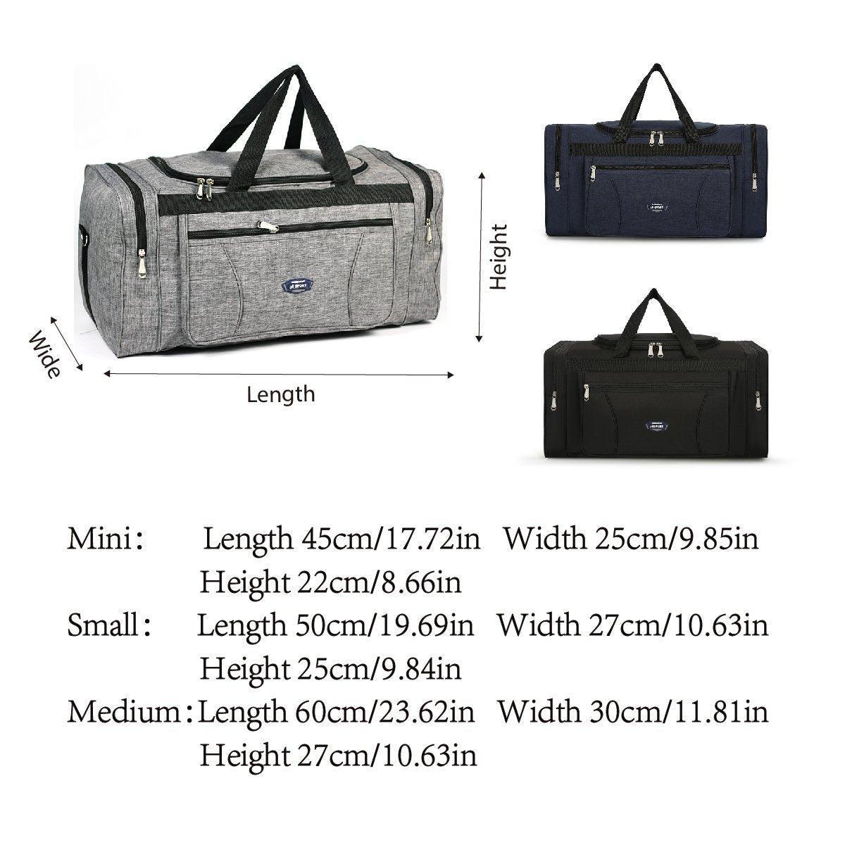 Large Capacity Waterproof Travel Luggage Bag Lightweight Foldable Handbag - Small-Grey