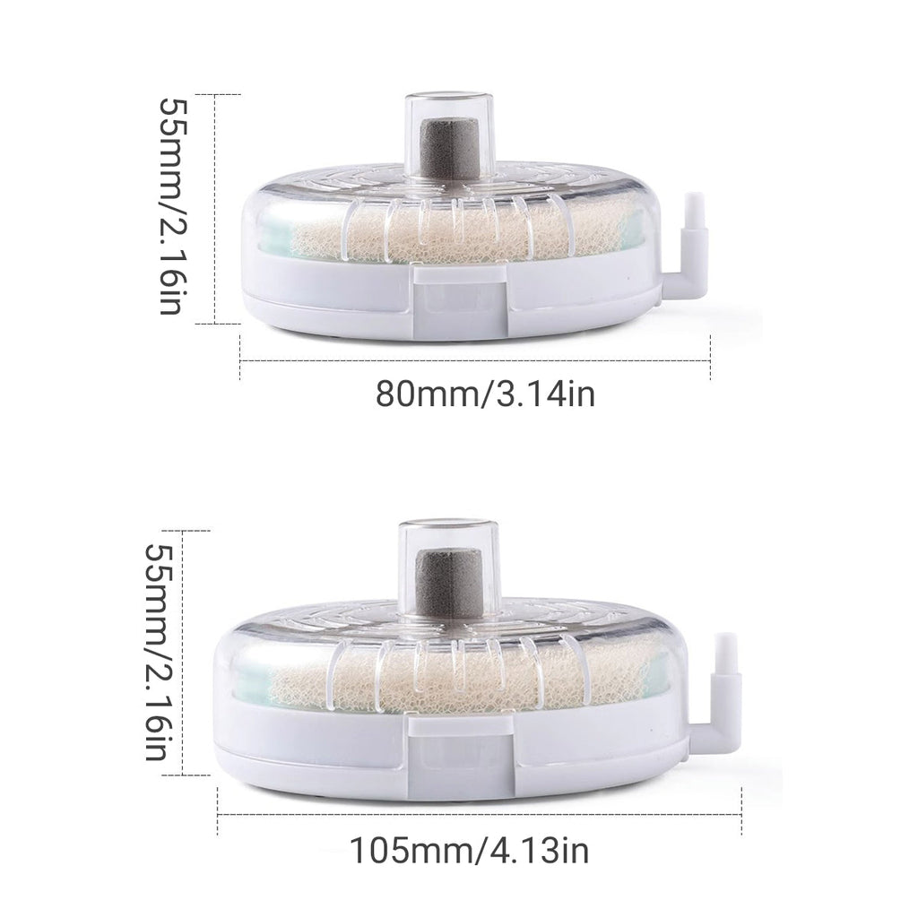 Aquarium Filter Special Mini Small Tank Filter Circle for Freshwater or Marine - 8cm Replacement Cotton*5