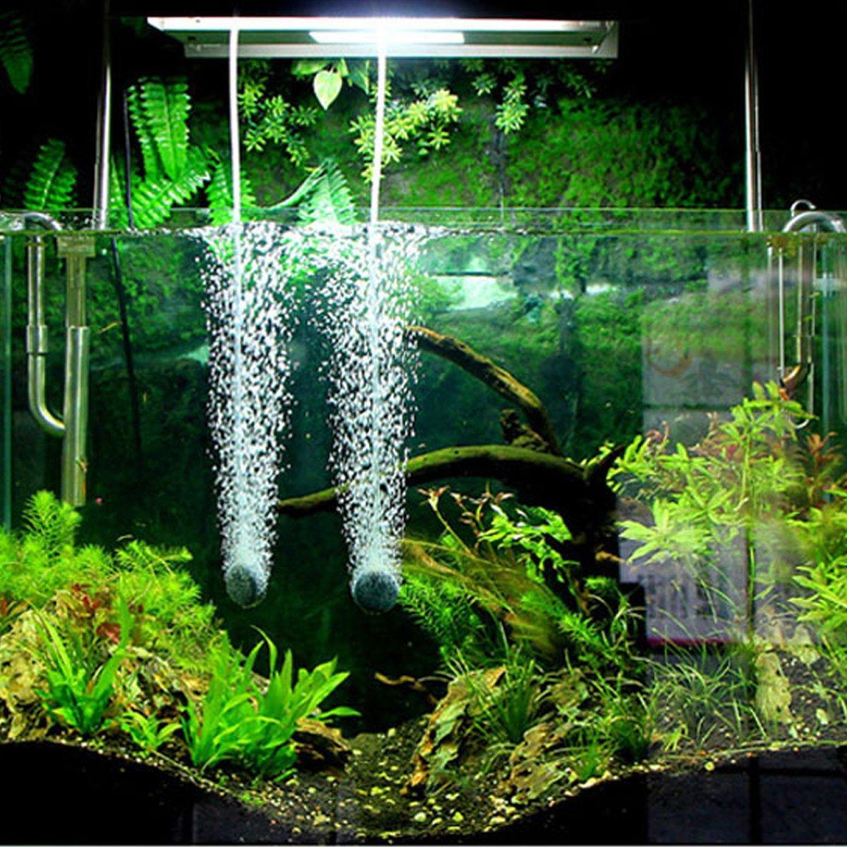 Quiet Fish Tank Oxygen Pump Aquarium Air Stone Aerator Oxygenator Water Filter - 8W