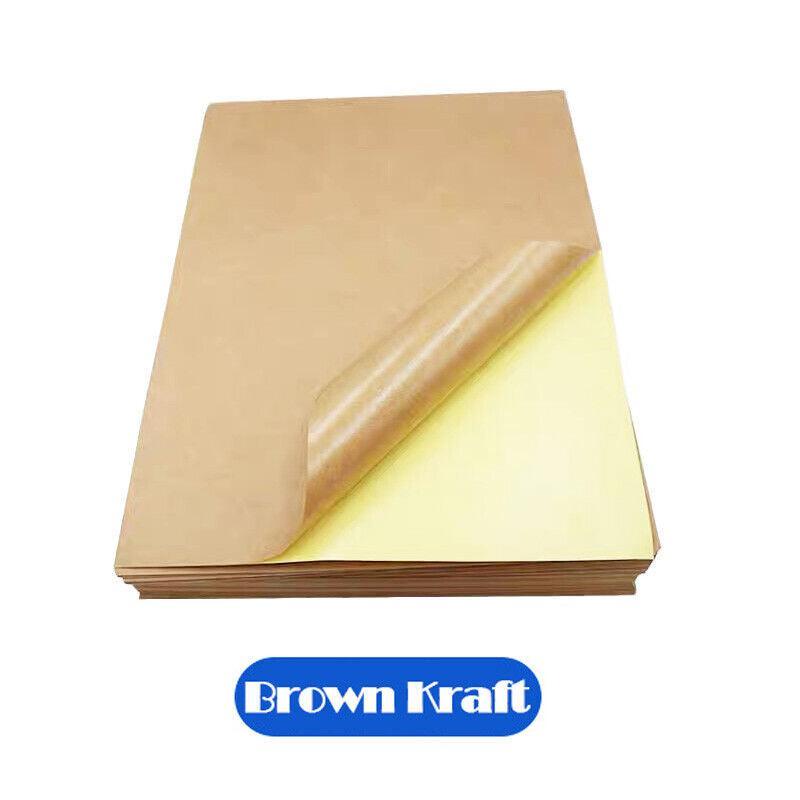 A4 Self Adhesive Sticker Paper Sheet Label Laser Inkjet Print Mailing Address - White Matte 2x4 *100 PCS
