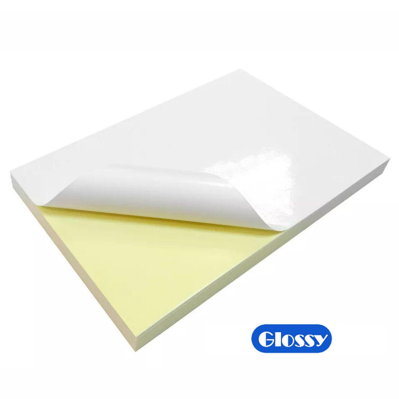 A4 Self Adhesive Sticker Paper Sheet Label Laser Inkjet Print Mailing Address - White Matte 3x9 *100 PCS