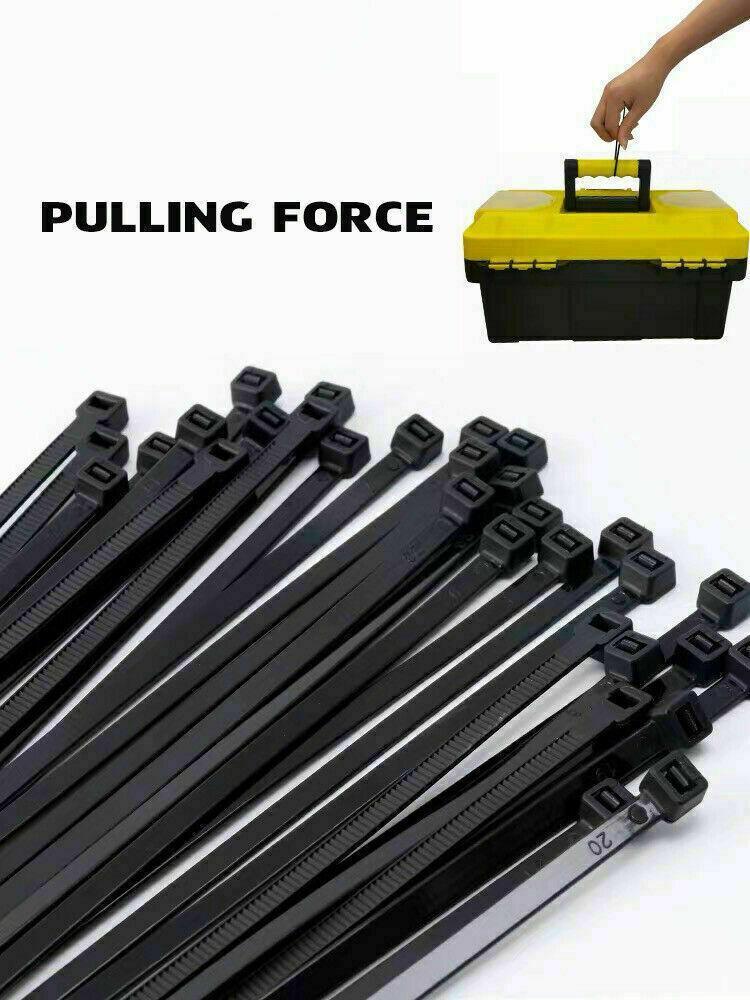 50X Cable Ties Zip Ties Nylon Uv Stabilised Black Cable Tie - 10*700mm White