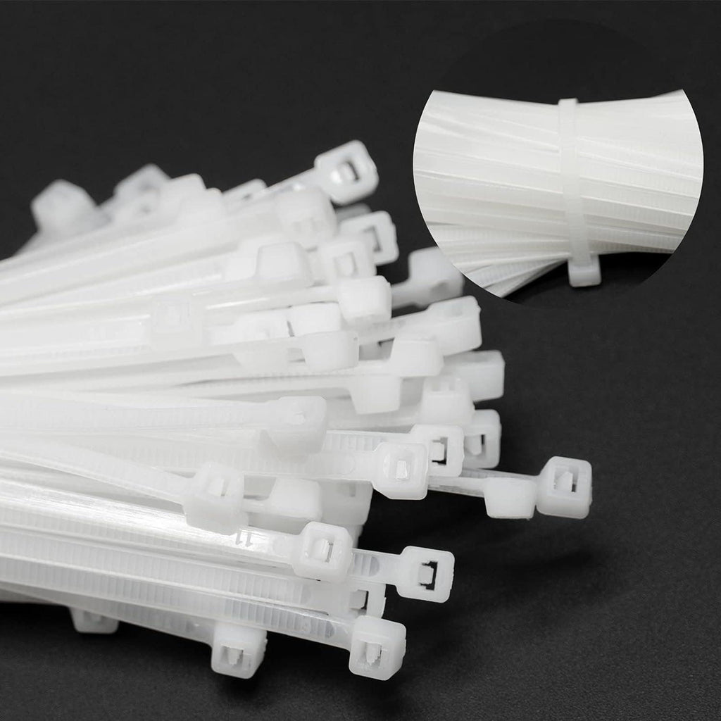 100X Cable Ties Zip Ties Nylon UV Stabilised Bulk White Cable Ties - 10*700mm White