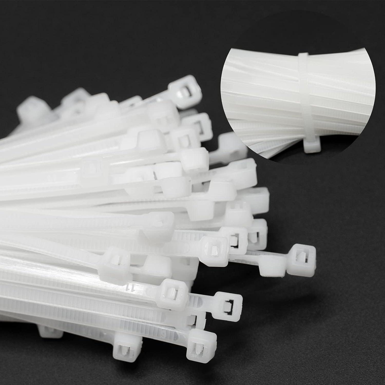 100X Cable Ties Zip Ties Nylon UV Stabilised Bulk White Cable Ties - 10*700mm White