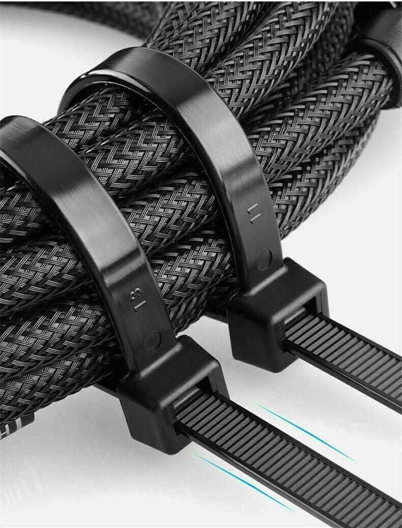 50X Cable Ties Zip Ties Nylon Uv Stabilised Black Cable Tie - 10*1020mm White