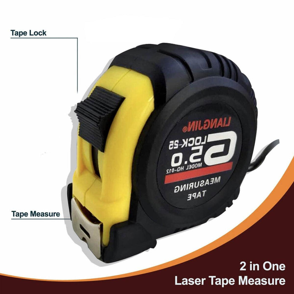 Steel Measuring Tape with Lock Rubber Grip Metric and Inch Ruler 3M 5M 10M - 3M