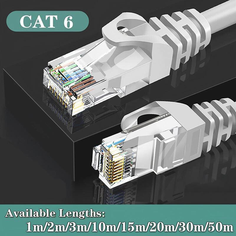Fast Ethernet Network Cable CAT6 1000Mbps Internet RJ45 1 2 3 10 15 20 30 50m - 15M