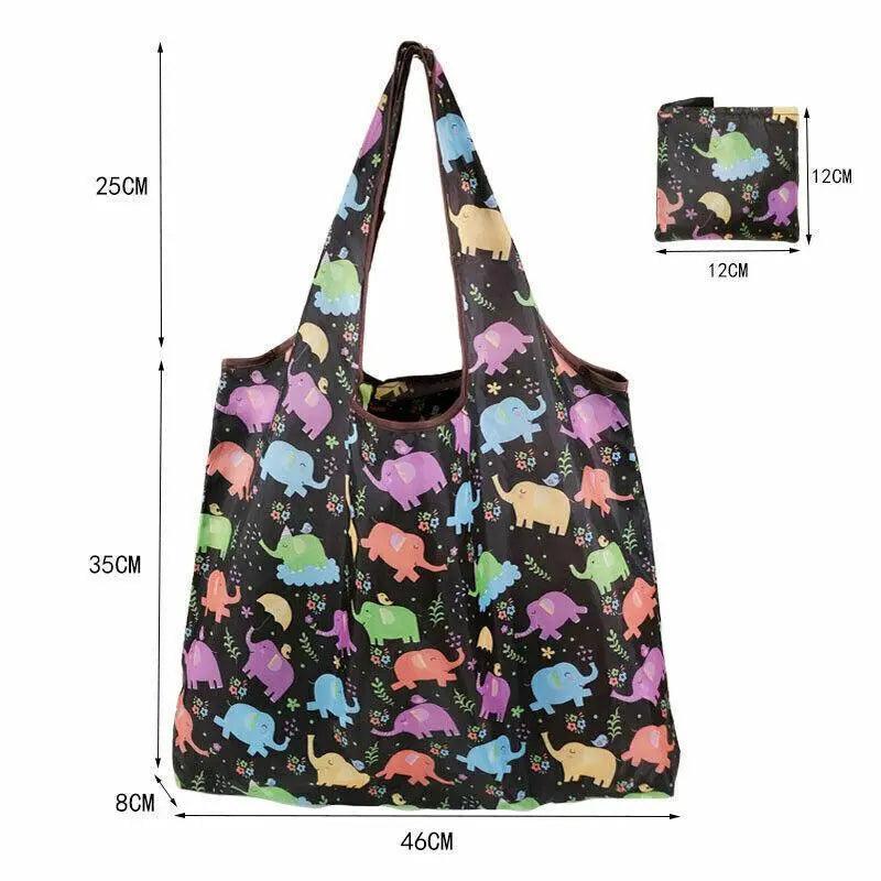 Reusable Foldable Light Waterproof Shopping Bags Carry bag Grocery Big - B-04