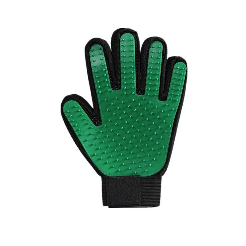 Pet Dog Cat Massage Hair Removal Grooming Comb Touch Cleaning Brush Magic Glove - Blue Right Hand