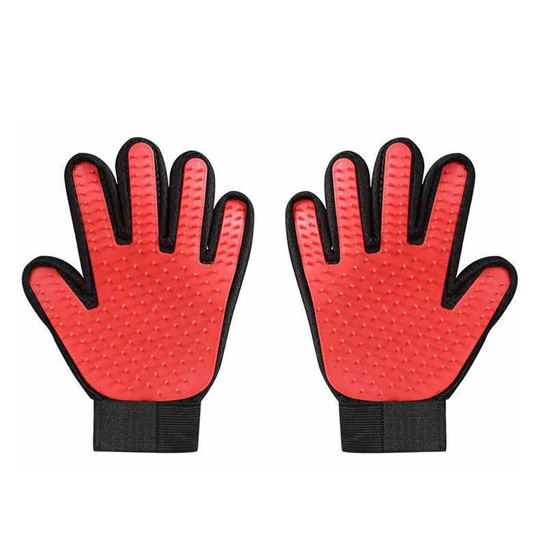 Pet Dog Cat Massage Hair Removal Grooming Comb Touch Cleaning Brush Magic Glove - Green Left Hand