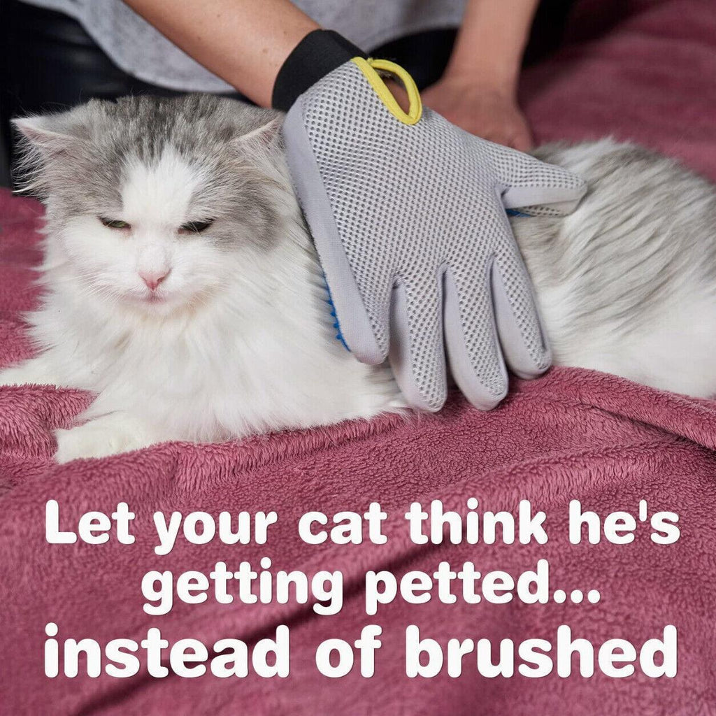 Pet Dog Cat Massage Hair Removal Grooming Comb Touch Cleaning Brush Magic Glove - Green Right Hand