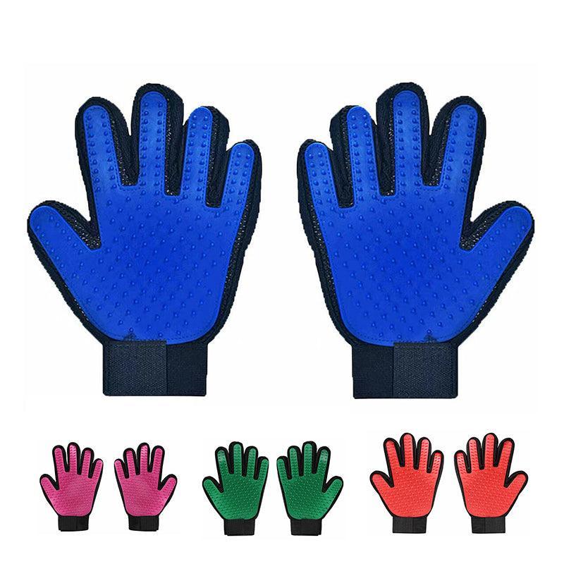 Pet Dog Cat Massage Hair Removal Grooming Comb Touch Cleaning Brush Magic Glove - Pink Right Hand