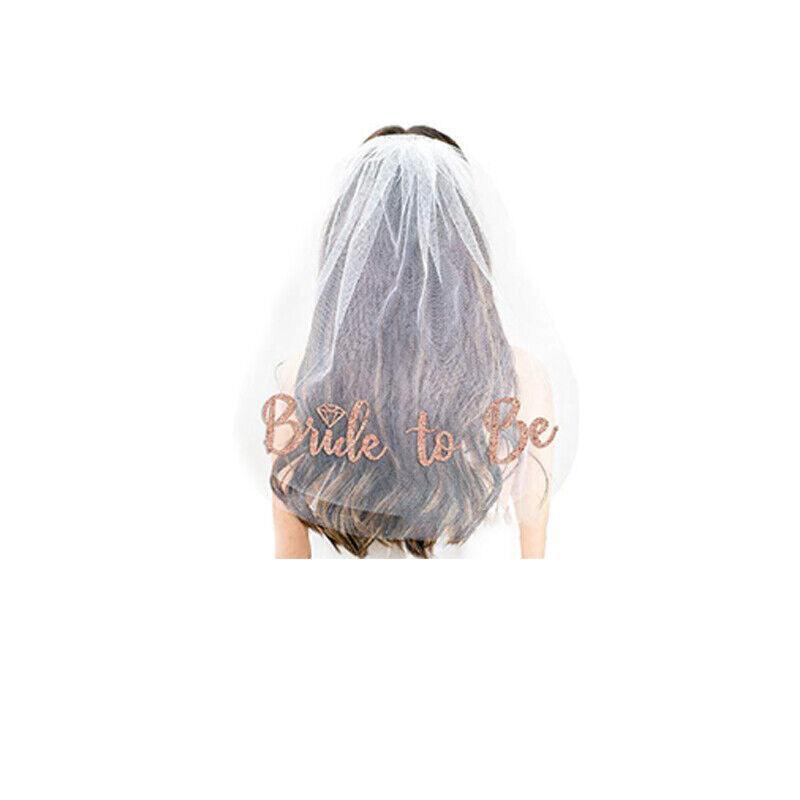 Bride To Be Hen Veil Sash Tiara Hens Night Bridal Shower Kitchen Tea Accessories - Package 5