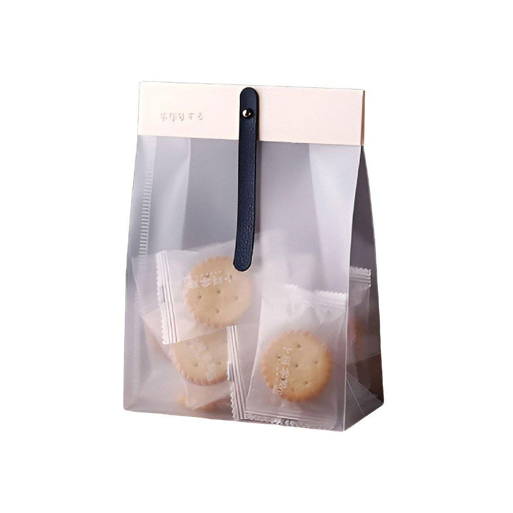 50pcs Transparent Snack Bags Biscuit Candy Bags Resealable Food Packaging - Red