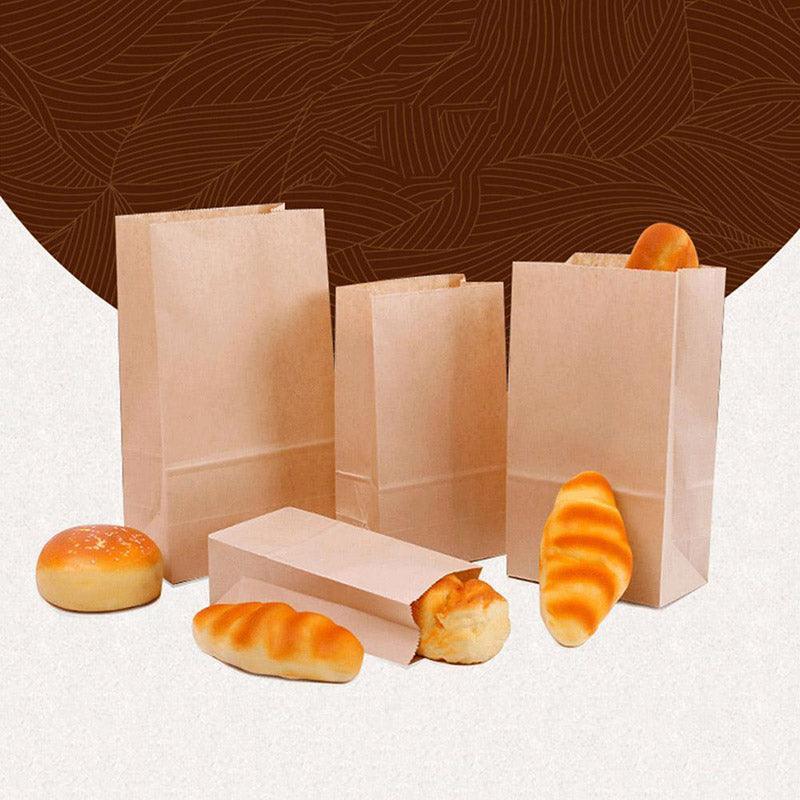 Brown Kraft Paper Bags Take Away Food Lolly Grocery Buffet Craft Gift Market Bag - 12X 7 X 21.5CM