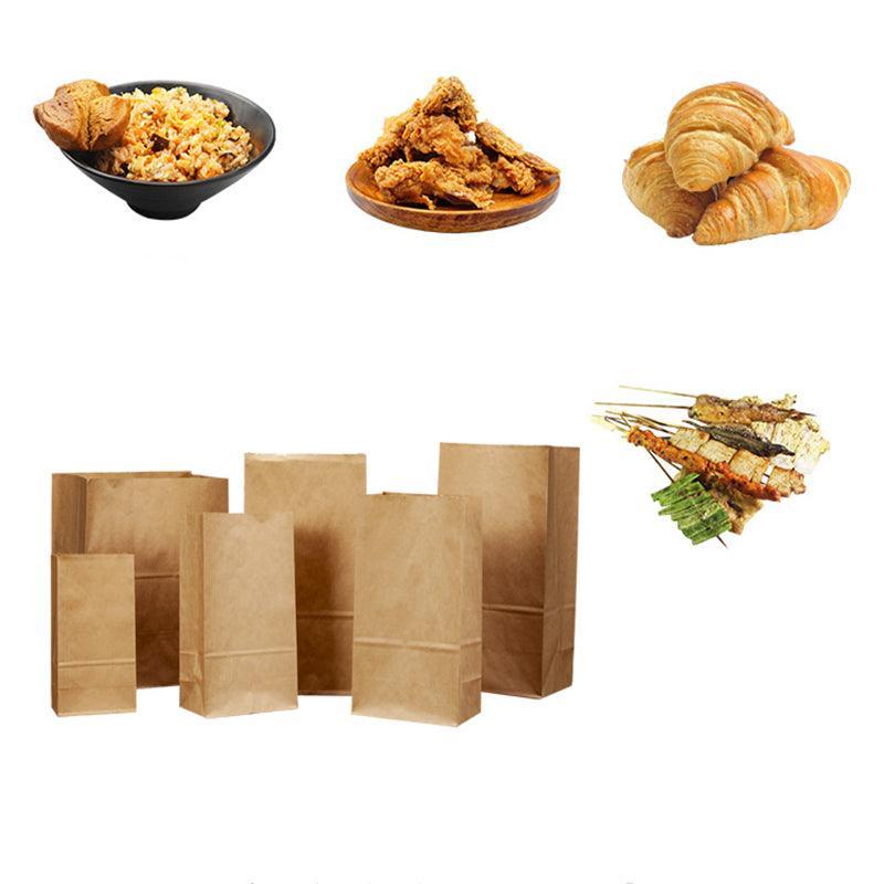 Brown Kraft Paper Bags Take Away Food Lolly Grocery Buffet Craft Gift Market Bag - 9 X 5.5 X 17CM