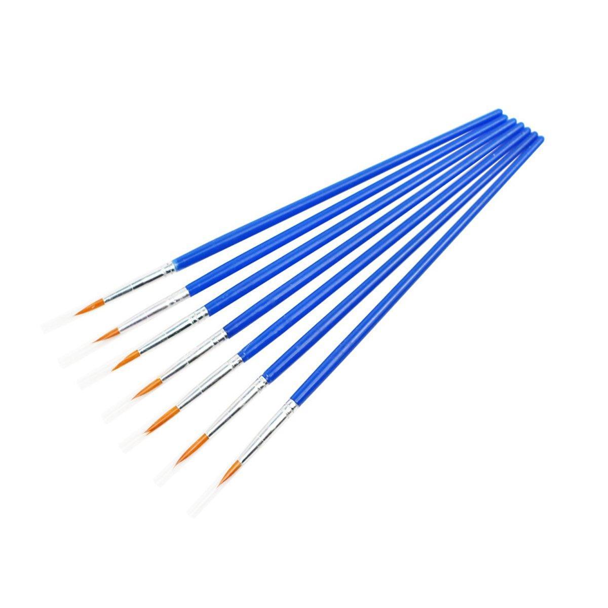 50/100PCS Plastic Flat Tip Hook Line Brushes for DIY Ceramics and Watercolor Painting - 100PCS Mixed