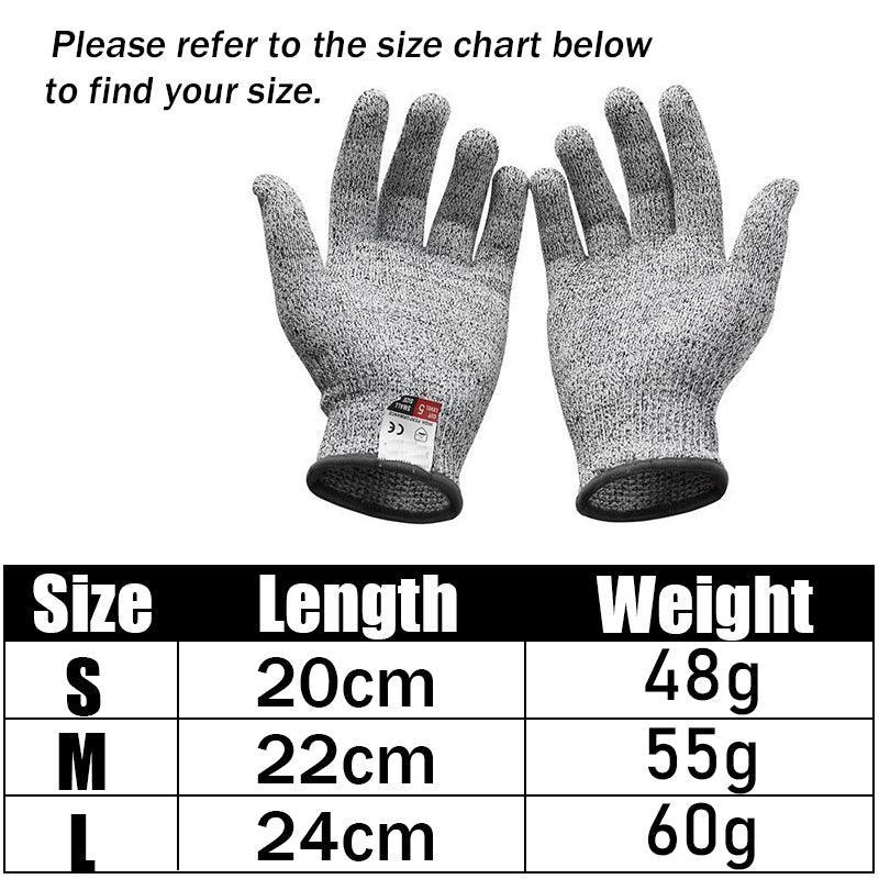 Cut Resistant Gloves for Kitchen Work Food Prep Carving and Fishing Tasks - L