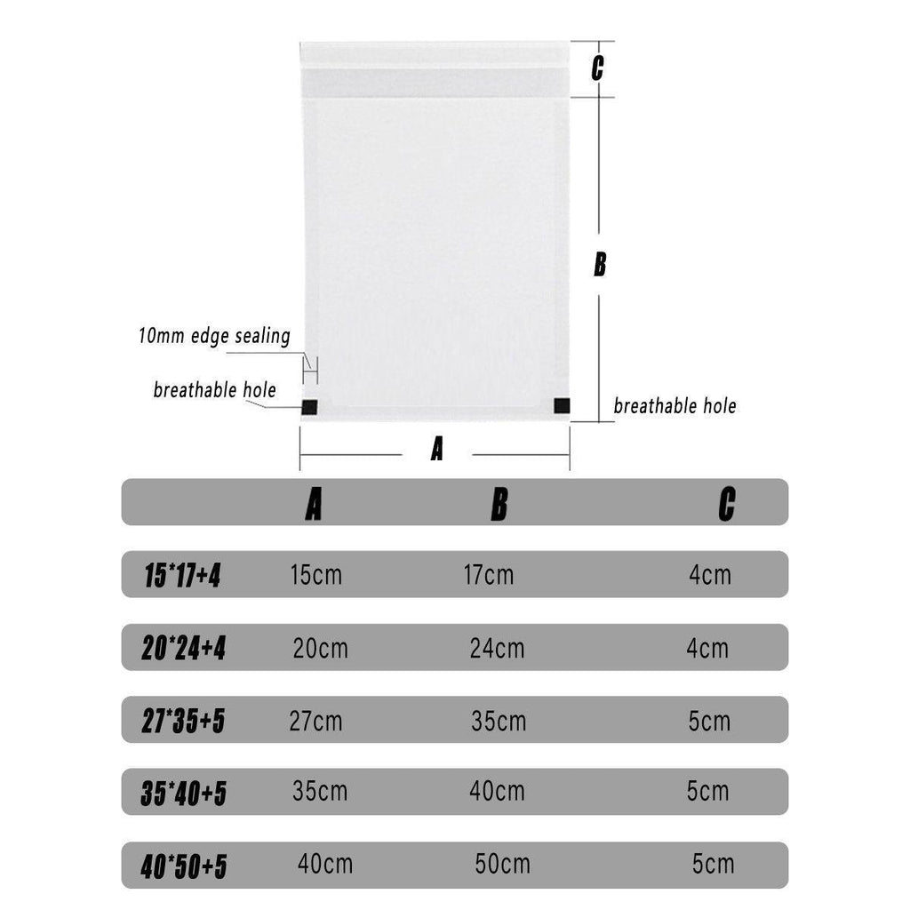 50PCS Eco-Friendly Biodegradable Translucent PaperBags Greaseproof Glassine Bags - 40*50+5cm