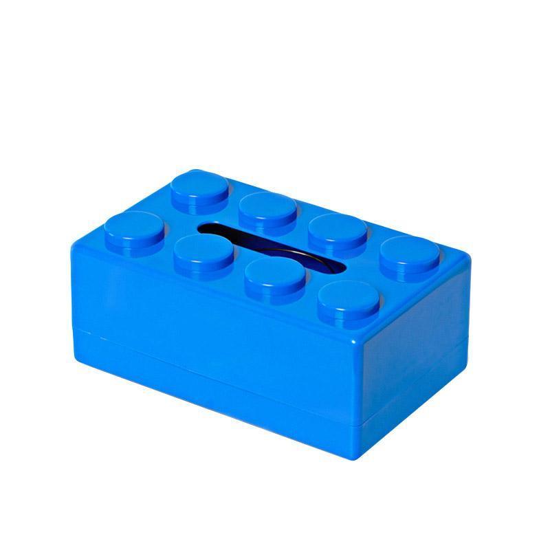 Tissue Box Cover Creative Building Block Cute Napkin Dispenser Holder Home Decor - Yellow