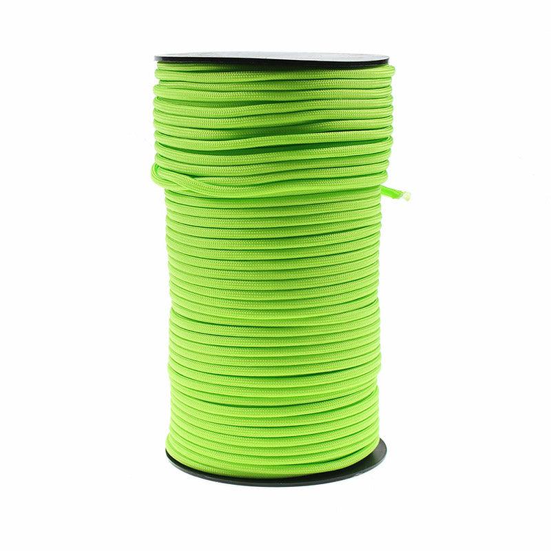 100m Paracord Outdoor Camping Binding Braided Rope Survival Gear Hiking Rope - Blue