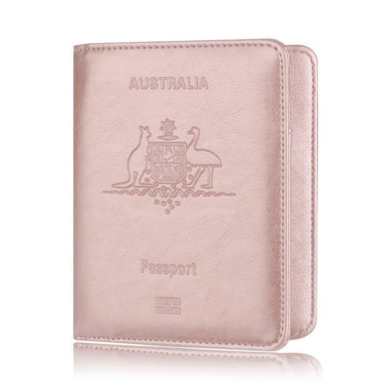RFID Passport Holder Slim Leather Travel Wallet ID Card Cover Case for Men Women - Green