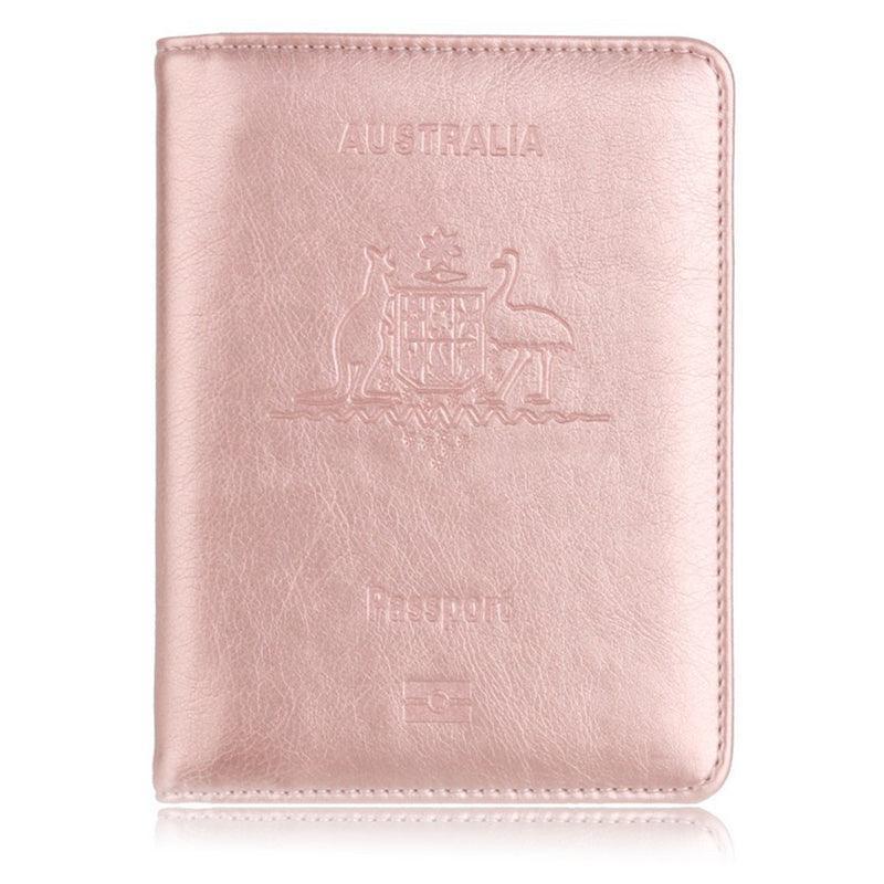 RFID Passport Holder Slim Leather Travel Wallet ID Card Cover Case for Men Women - Green