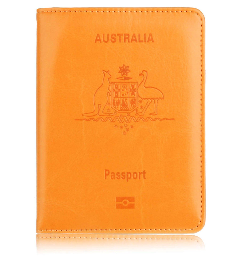 RFID Passport Holder Slim Leather Travel Wallet ID Card Cover Case for Men Women - Green