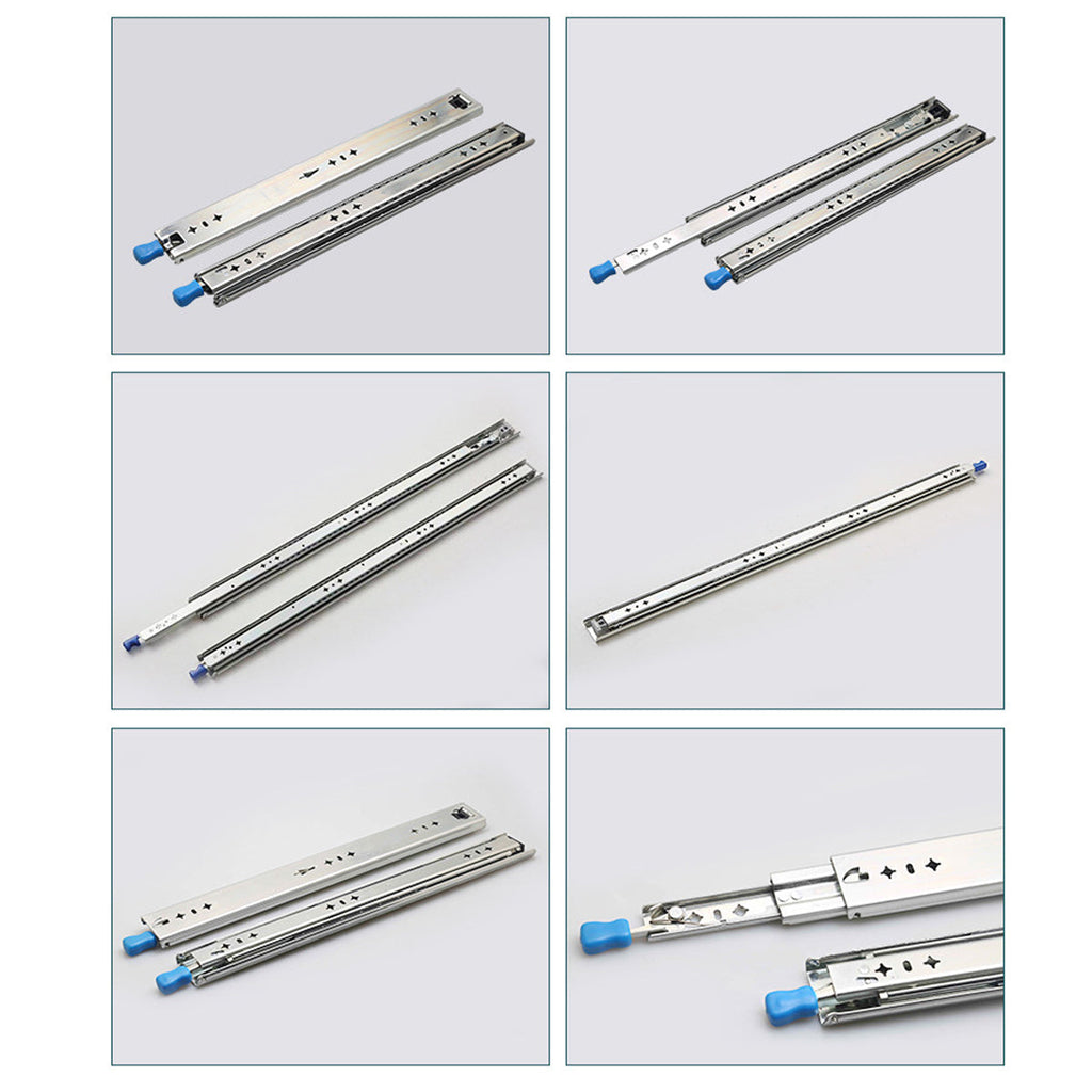 1 Pair Locking Drawer Slides Heavy Duty 120kg Runners Trailer 16 18 20 22 Inch - 16inch/400mm