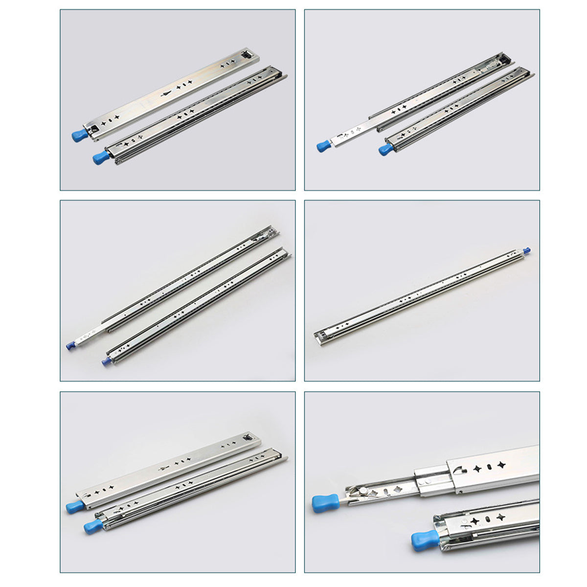 1 Pair Locking Drawer Slides Heavy Duty 120kg Runners Trailer 16 18 20 22 Inch - 20inch/500mm