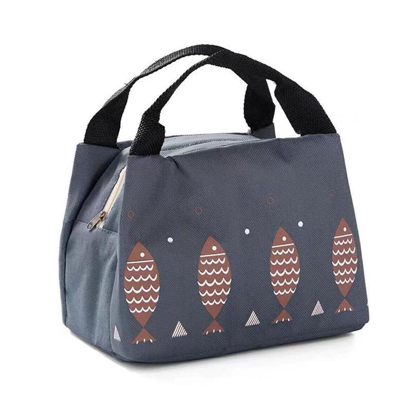 Portable Insulated Thermal Lunch Box Carry Tote Picnic Case Storage Bag 21x17x15cm - C02 (21x17x15cm)