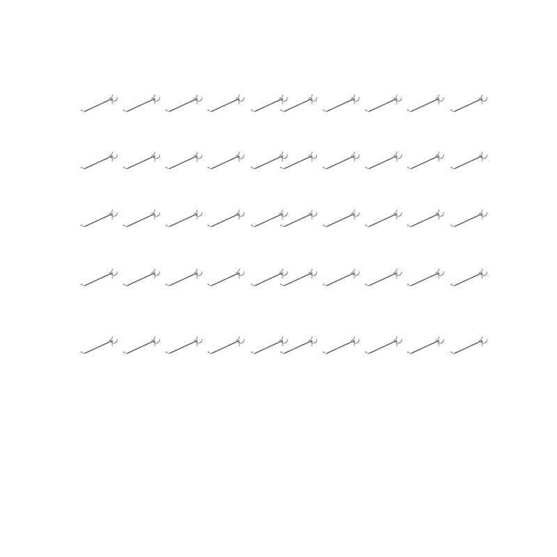 50X Pegboard Hooks Metal Panel Valcano Peg Board Hook Steel 50 100 150 200 Mm - 15CM