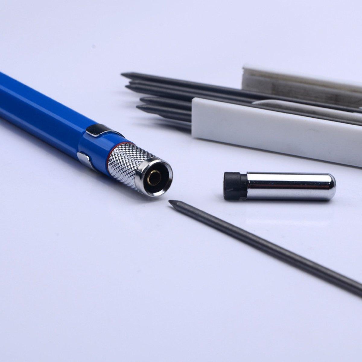 2mm HB Lead Holder Pen Automatic Mechanical Drafting Drawing Pencil Art Tool - Blue(1PCS)