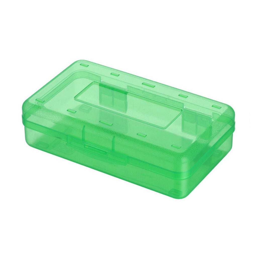 Large Capacity Transparent Plastic Pencil Case Multifunctional Student Art Box - Transparent