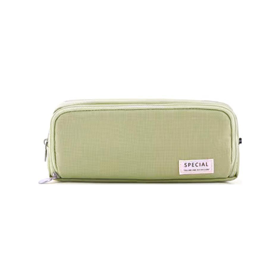 Zipper Pencil Case Large Capacity Storage Bag School Stationery Makeup Organizer - Cactus