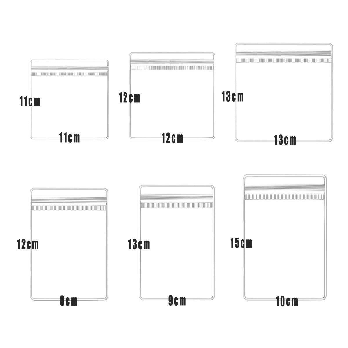 100pcs PVC Self-Sealing Jewelry Bags Anti-Oxidation Storage Dustproof Bags - 12*12cm
