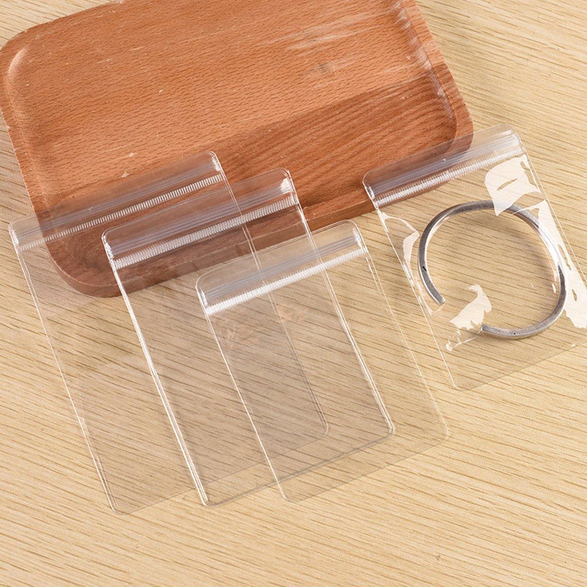 100pcs PVC Self-Sealing Jewelry Bags Anti-Oxidation Storage Dustproof Bags - 5*7cm